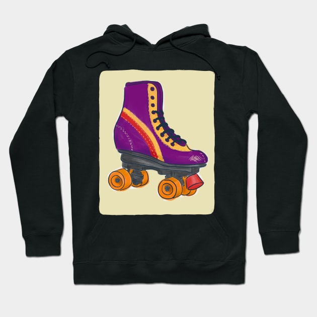 Retro roller skate Hoodie by Indigoego